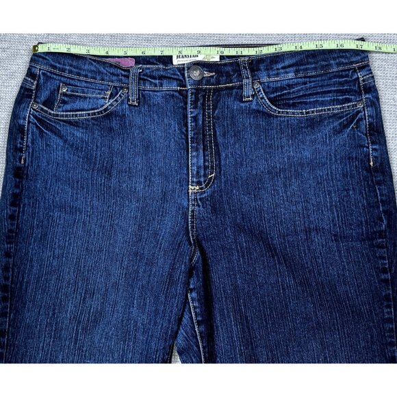 Jeanstar Premium Denim Elle Jeans Womens Size 16P Dark Blue Mid Rise Average - Picture 8 of 13